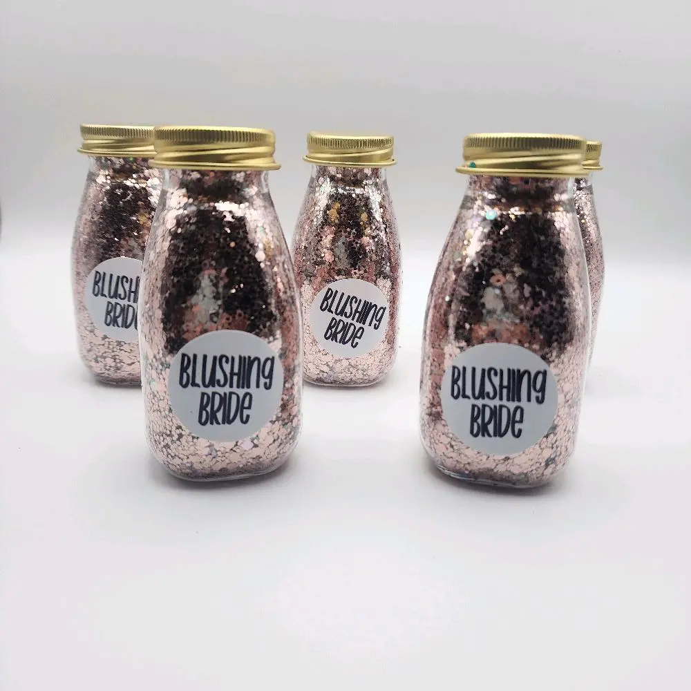 3.5 oz Blush Pink Glitter Pack with Bows, Stars, Diamonds for Creative Craft (Toys & Hobbies, DIY Scrapbooking & Stamping)
