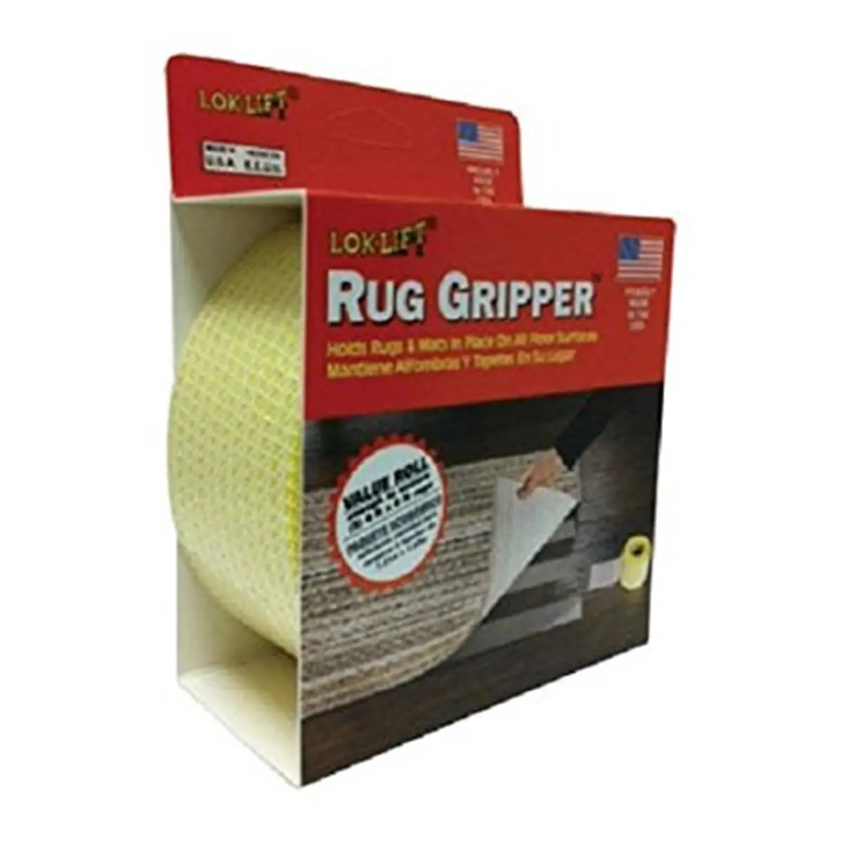 Optimum Technologies Absorbent Nonslip Rug Gripper Adhesive Tape, 2.5 in x 60 ft, Secure Hold on Multiple Floor Surfaces