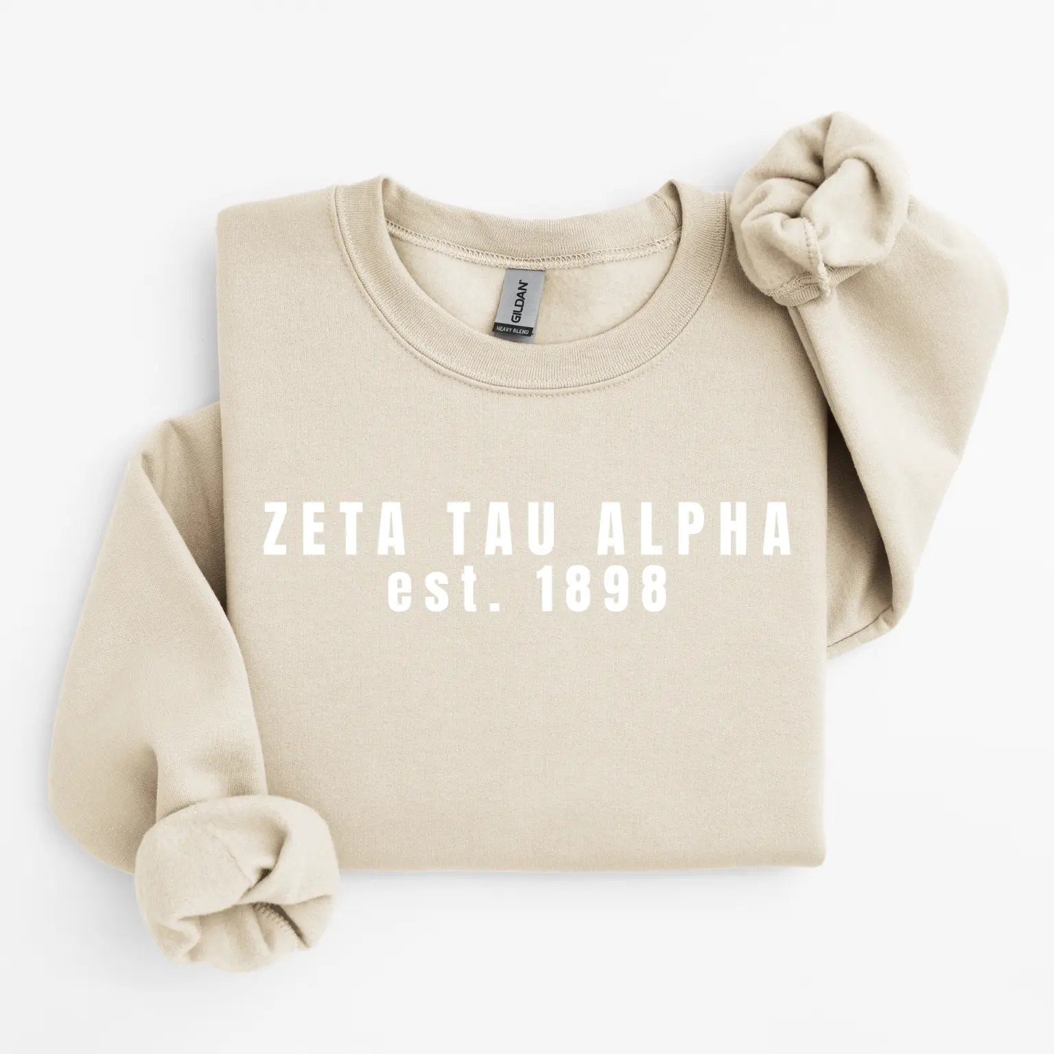 Zeta Tau Alpha White Collegiate Sweater