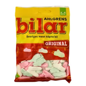 Swedish Candy - AHLGRENS - BILAR - Pack of 1 - 125g - Marshmellow Foam Cars - Swedish Skum Candies Sweet Snack