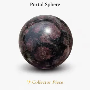 Crimson Galaxy Garnet Sphere • Noir Vault Portal Stone • Collector Grade