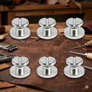 Heavy Duty Metal Binding Screw Rivet Set, 10pcs & 20pcs Industrial Brass Fasteners for Leathercraft, DIY Wallet, Belt, Album, Desk Calendar, Menu Fixing, High Precision Durable Hardware Repair Parts Kit