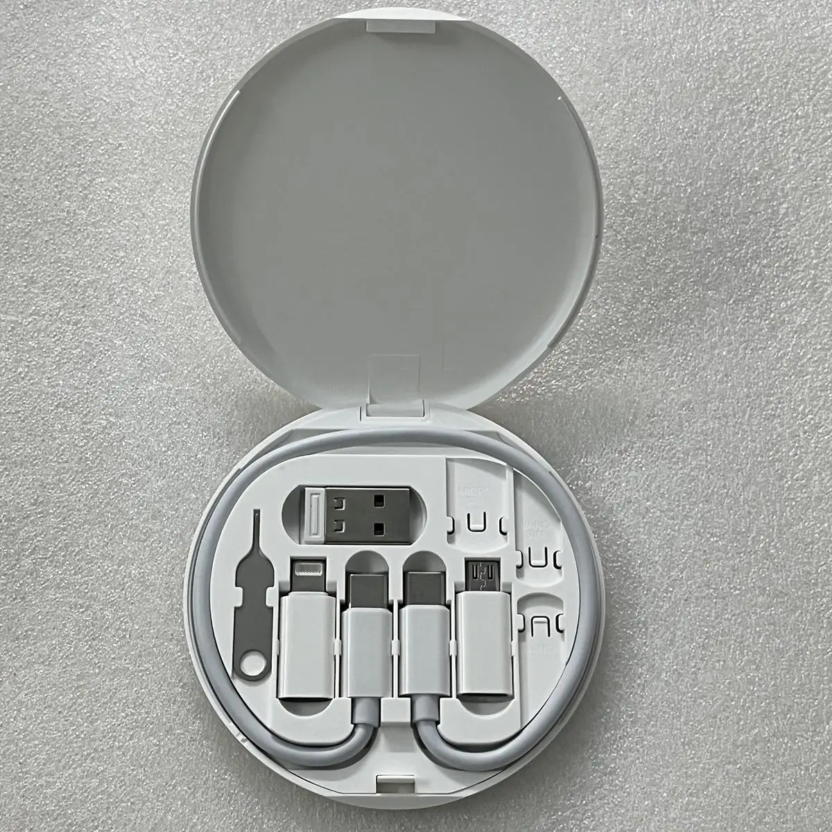 1 Set Multi USB Charging Cable Adapter Kit, Micro USB & Type C Data Cable Adapter Set with Storage Box, 60W Fast Charging Cable, Portable Mobile Phone