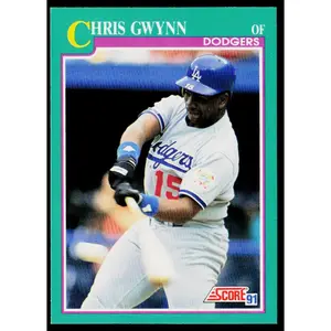 Chris Gwynn 1991 Score Promos #178 Los Angeles Dodgers