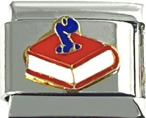 Italian Charm Link 9mm Book Worm Charm
