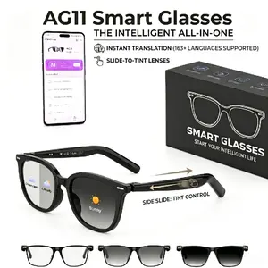 AI Smart Glasses,AI ChatGPT and Gemini-2.5 with 163 Translations Supported,Bluetooth Glasses for Men Women,Music Playback & Hands-Free Calling,Photochromic Lens,IP67 Waterproof