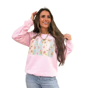 Amen, Faith, Pray & Risen FAUX Yellow and Blue Pearls, Easter Floral Christian Pearls, Retro Rose Floral Religious, Boho Cottage core Sweatshirt.