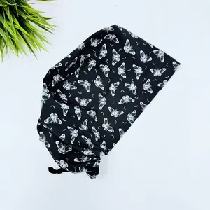 Butterflies Euro Scrub Cap for Women with Satin Lined Option by Paradise Caps.