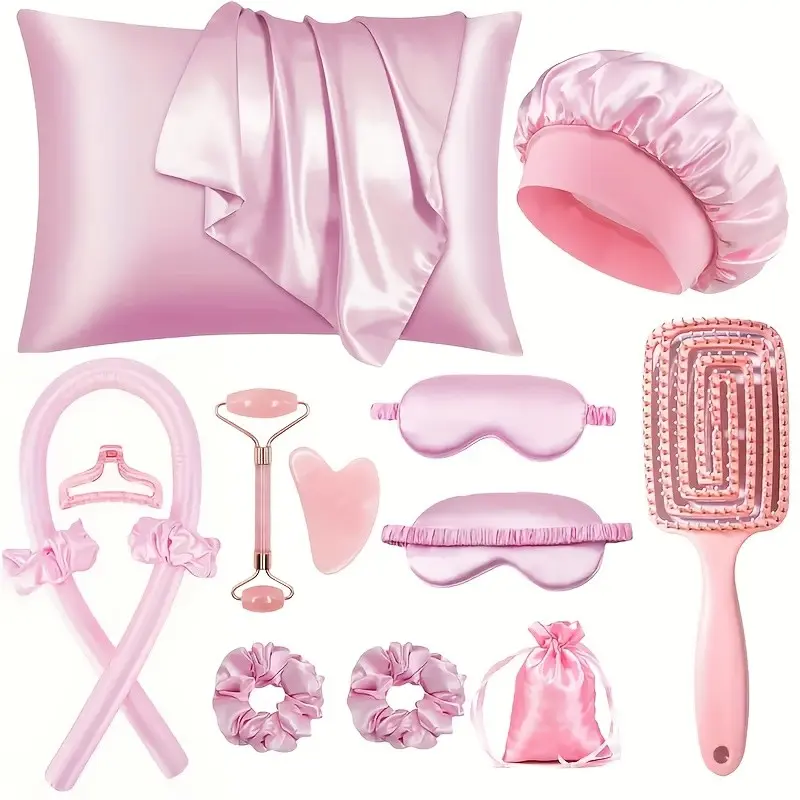 13-Piece Hair Care Set, No Heat Natural Curl Design Tools, Heatless Styling Tools, Heatless Hair Curlers, Multi-Scene Home Sleep Daily Care, Perfect Gift for Valentine's Day Birthday Party