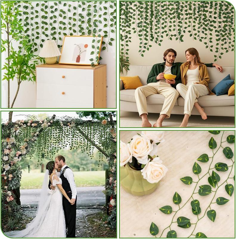 12 Pack 86Ft Fake Plants Artificial Vines for Room Decor, Faux ivy Greenery Garland