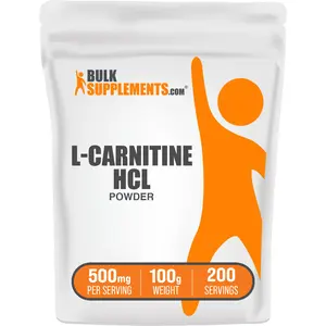 BulkSupplements - L-Carnitine HCl Powder - Exercise Performance - Metabolism - 100g-1kg - 500mg per Serving
