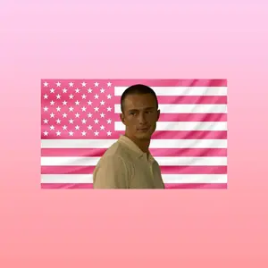 Rafe Cameron Pink American Flag Tapestry - Outer Banks Villain Wall Decor - Aesthetic Dorm Room Banner Gift for Fans