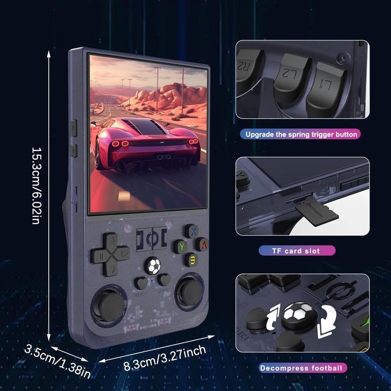 R36max Retro Handheld Game Console with 22000+ Classic Games, Portable Open Source Linux System, 4.0 Inch 4K HD IPS Screen, Handheld Gaming Console