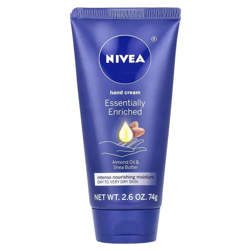 Nivea Essentially Enriched Hand Cream, Almond Oil & Shea Butter, 2.6 oz (74 g)