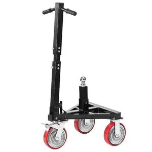 VEVOR Trailer Dolly, 3500lbs Tongue Weight Capacity, 18 inch and 22 inch Height Adjustable Trailer Dolly, with 2 inch Hitch Ball, Adjustable Handle Length, 8-inch Swivel Wheels, for Moving RV Trailer