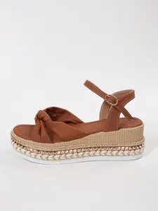 Women's Snake Pattern Rivet Thick Sole Sandals, Summer Fashion Footwear, Comfortable & Stylish Design