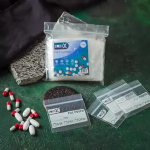 Pill Pouch Bag Zippered Pill Organizer Reusable Medicine Disposable Pill Pouches, Pill and Vitamin Storage, Clear Container Pack of 100pc With Zip, Aid Healthcare, pill organization, jewelry organization,