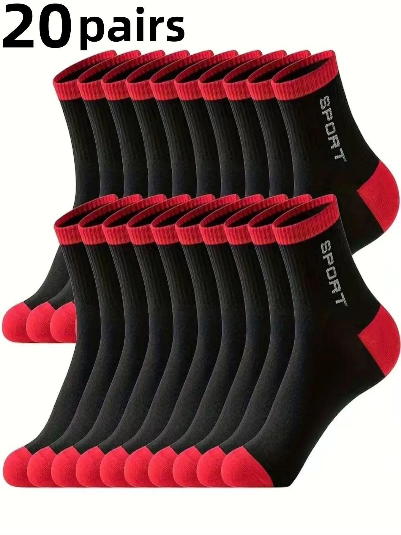 Men's Colorblock Letter Print Crew Socks, Casual Moisture Wicking Sports Socks, Soft Comfy Breathable Socks for All Seasons Daily Wear, Men's Underwea