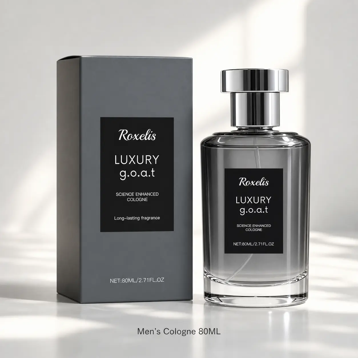 Roxelis Men’s Cologne 80ML Eau De Parfum Citrus Floral Woody Musk Fragrance Spray for Men, Lemon Sandalwood Musk Scent for Work, Travel, Date Night