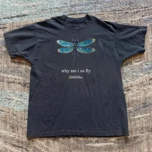Gildan Men's and Women's T-shirt, National Geographic blue dragonfly graphic tee, Animal tee, Y2k Unisex Graphic Tees Gothic Grunge Emo Scene Amity Affliction Style Clothes Menswear Womenswear Streetwear