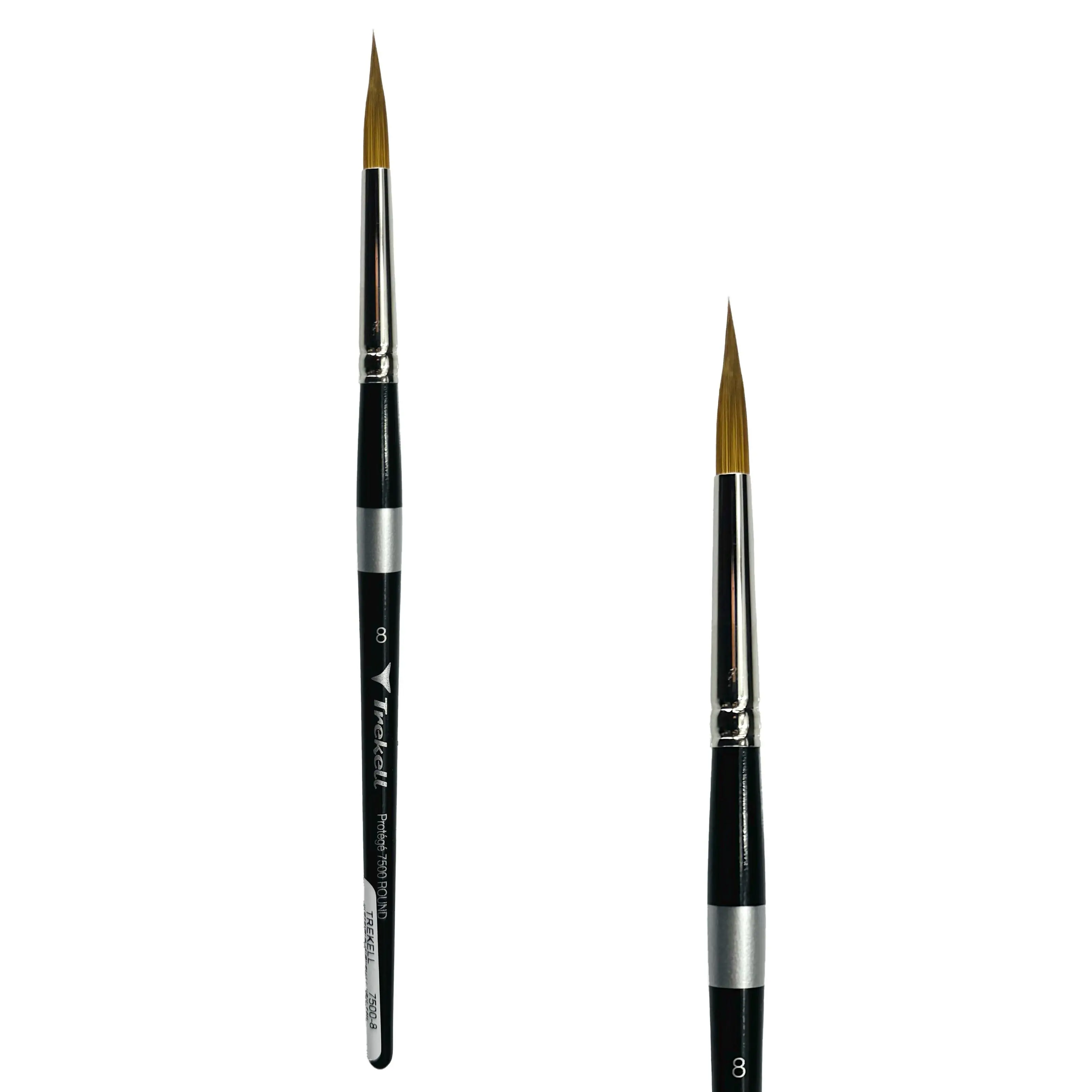 Trekell Protégé Synthetic Kolinsky Short Handle Artist Brush - Size #8 Round