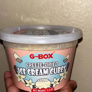 G-Box Freeze Dried Ice Cream Cubes in Air-tight Sealed Container | Vanilla | Chocolate | Snack Dessert