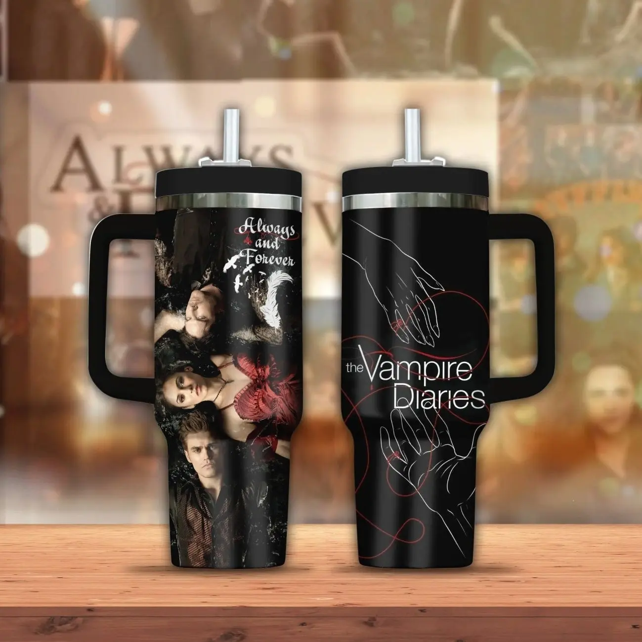 Vintage The Vampires 40oz Tumbler , Damon Tumbler 40oz , Gift For Fan , Home decor Gift