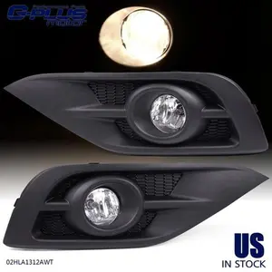 Fit For 2012-2014 Honda CRV Front Bumper Fog Lights 1Pair Fog Lamps Kit w/ Bulbs