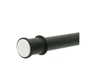 Adjustable Tension Shower Curtain Rod 44" - 72", Matte Black, Designed for Versatile Use