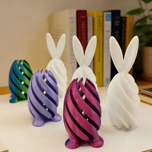 3D Printed Spiral Decompression Sensory Bunny Egg, Easter Gift Figurine, Mini Bunny Egg, Stress Relief Toy, Kids' Plaything, Stress Relief Fidgeting, Stress Relief Sculptures