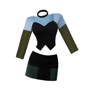 Total Drama Island Gwen Cosplay Costume Women Halloween Long Sleeves Top Skirt Costume Clothing Casual Womenswear Gamis