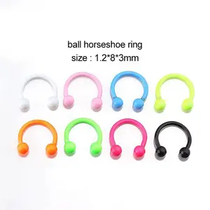 Stainless Steel Piercing Jewelry Neon Paint C-ring Horseshoe Ring Nasal Septum Lip Ring Best Selling Party