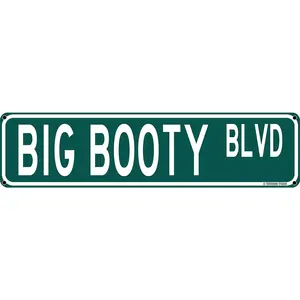 Big Booty Blvd Funny Street Sign 16" x 4" Inappropriate Humor Bar Home College Dorm Decor (BigBootyBlvdStreet)