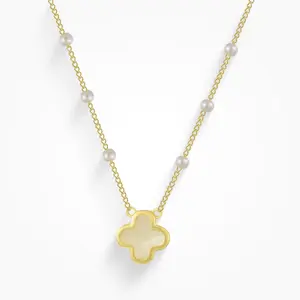 EVRY JEWELS Gold or Silver Plated Women's Hypoallergenic I'm Lucky Necklace