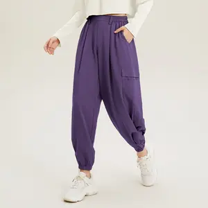 AFZ 3PCS Women's Cargo Style Sports Pants With A Stretch Waistband And Multiple Pockets, Featuring Adjustable Snap Buttons At The Cuffs 3PCS SET Outdoor Sports Suit