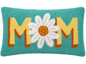 Peking Handicraft Mom Hook Pillow Blown-in Filled 9 X 16"