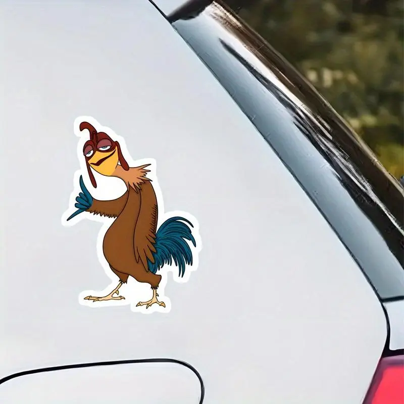 Cartoon Rooster Pattern Car Sticker, Car Exterior Decorative Sticker, Durable Matte Effect Sticker for Car, Laptop & Water Bottle