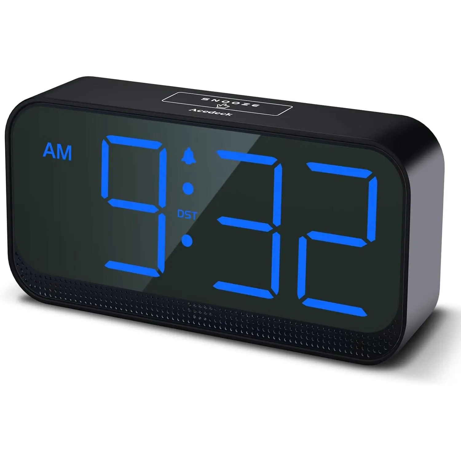 Cordless Digital LED Alarm Clock - Compact, Large Num, 4 Dimmers, Durable Synthetic Minimalist Modern Decorative Alarm Clock for Home Bedroom Travel, Batteries-Powered, Easy Customization