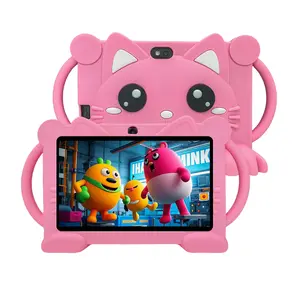 Adorable Cartoon Cat 7 inch Kids Tablet with Shockproof Case- Android Learning Wireless Tablet with Parental Controls | Perfect Birthday Gift for Children