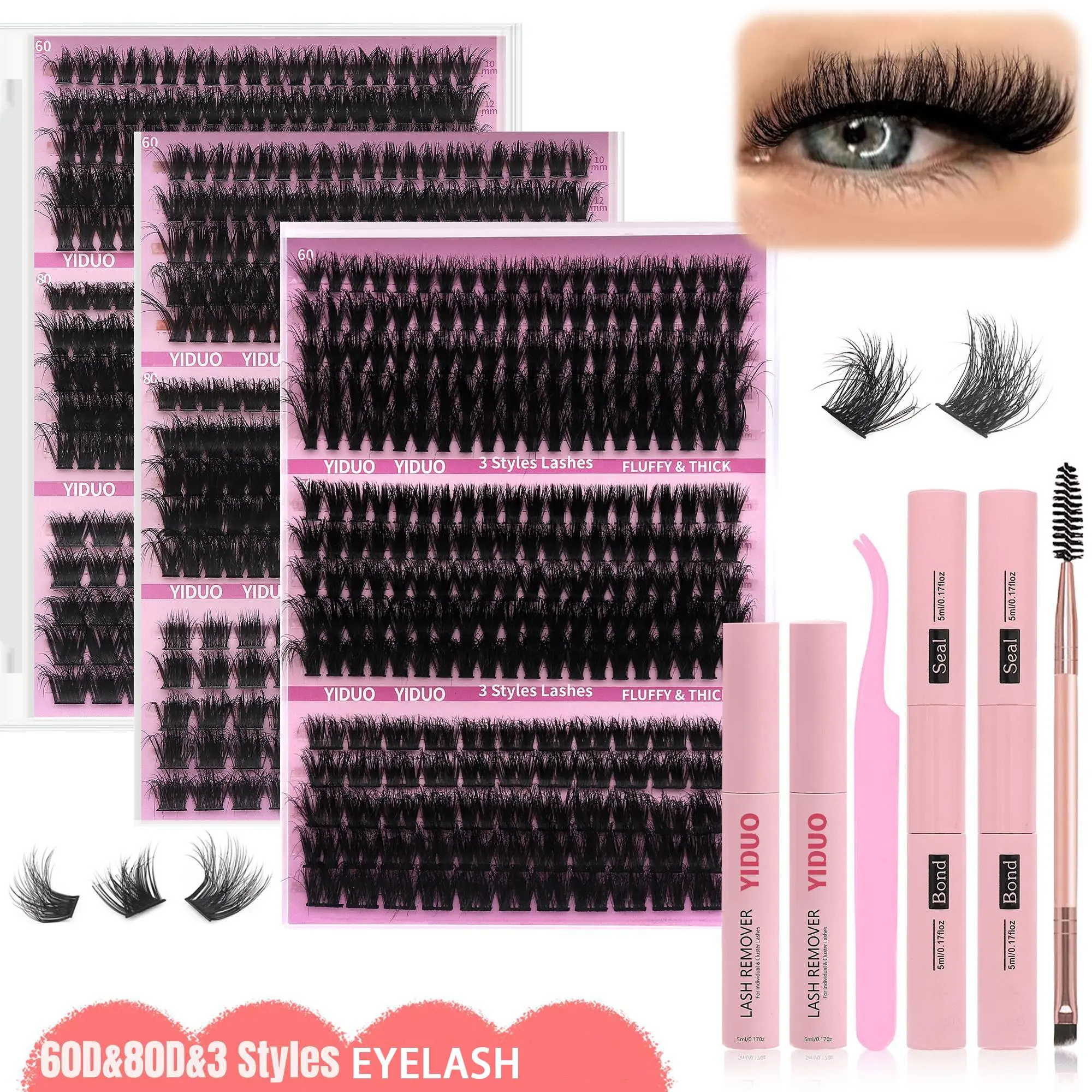 60D&80D& 3 Styles Lashes Extension