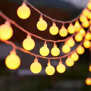 Dreamy and Cozy Spherical LED String Lights, Battery-Powered, Indoor/Outdoor Use, Perfect for Holidays, Parties, Valentine's Day, and Wedding Garden Decorations