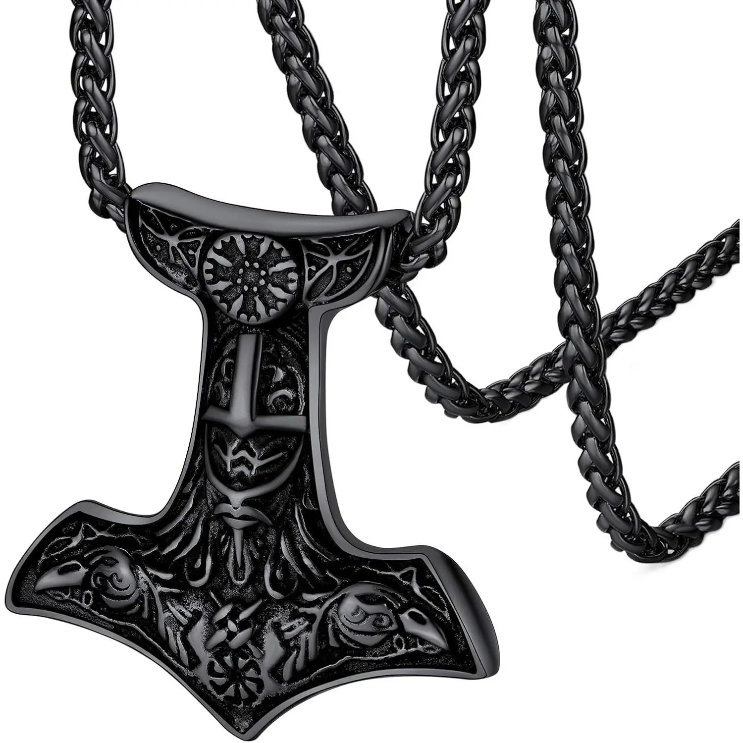 11. Thor Hammer&Odin Raven-Black