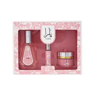ARD AL ZAAFARAN YARA 3 PC GIFT SET(EDP 1.7FL.OZ | 50ML, ROLL ON 0.34FL.OZ | 10ML, BODY CREAM 20 GRM)