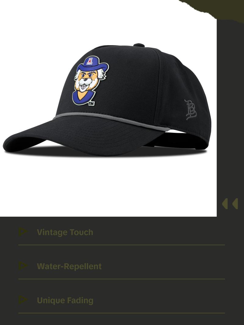 University of Arizona "Wilbur The Wildcat" Curved Canvas 5 Panel Rope