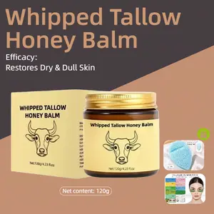 4oz Whipped Tallow & Manuka Honey Moisturizer | Intensive Repair for Dry, Irritated Skin | Grass-Fed Beef Tallow Face Cream for Soft, Glowing Skin | Handmade Nature’s Savior