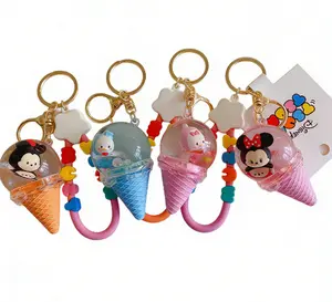 Disney Ice Cream Keychain - Charming Ice Cream Design for Fans, Perfect for Keys Bags & Backpacks, Disney Theme Accessory