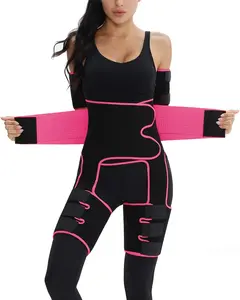 RESHE 4 in 1 High Waist Arm and Thigh Wast Trainer for Women, Sweat Band Waist Trimmer Plus Size