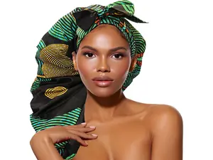 Long Satin Lined Bonnet for Braids and Locs – Extra Large Sleep Cap for Natural Hair, Protective Satin Hair Wrap with Elastic & Ties