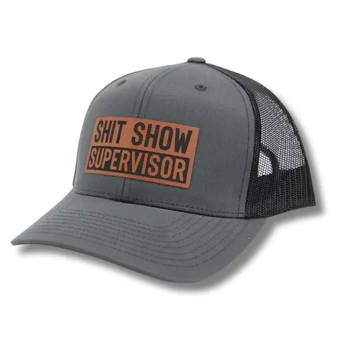Shit Show Supervisor Custom Patch Hat - Adjustable Casual Women's Cap, Choose Your Hat Style and Color, Daily All-Seasons Streetwear Fashion Accessory Funny Comedy