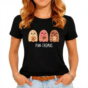 Funny Pantasmas Ghost Pan Dulce T-Shirt, Cute Ghost Conchas Tees, Latina Shirt, Mexican Halloween T-Shirt, Halloween Gift For Woman Cotton Fabric Top Womenswear